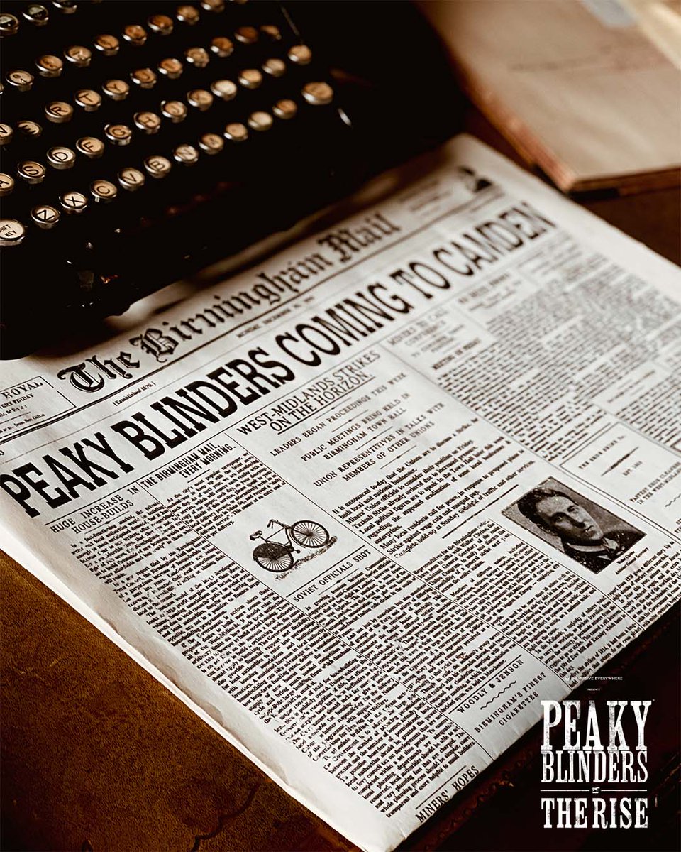 Tickets are now on sale for The Immersive Theatre show, Peaky Blinders: The Rise. Previews start from 24th June at The Camden Garrison, Camden, London. Book now – by order of the Peaky Blinders.
immersivepeakyblinders.com @pbtherise #ImmersivePeakyBlinders