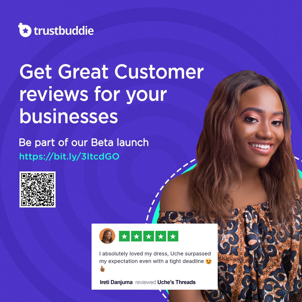 🚀 Hi #buddies, we’re a few days away from our beta launch. To be one of the first businesses to use our product, register for our beta launch, simply scan the barcode or follow the link and fill out the form. 
bit.ly/3ItcdGO