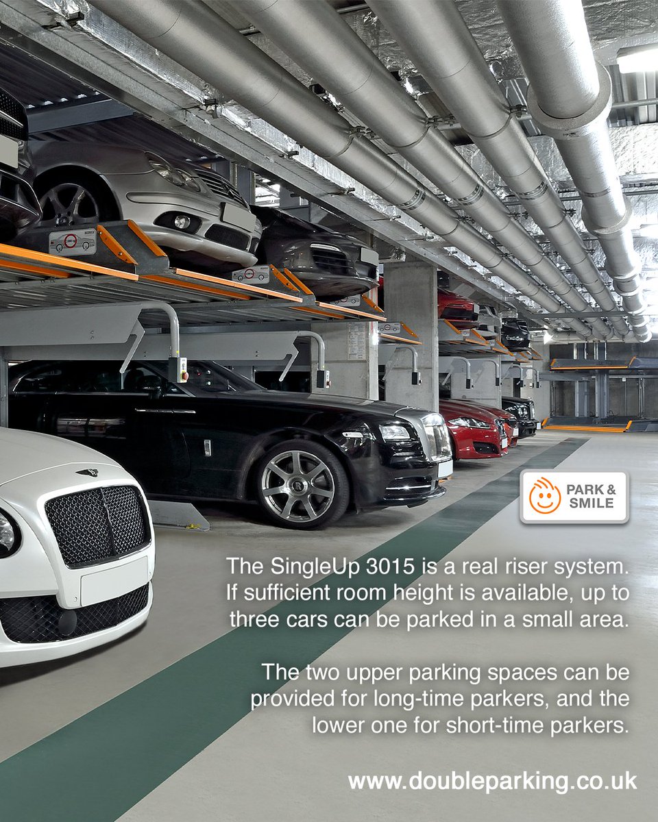Turn 1 space into 3! 🚘

With our SingleUp 3015 we can triple your parking capacity. 

Get in touch now to find out more 👉 doubleparking.co.uk