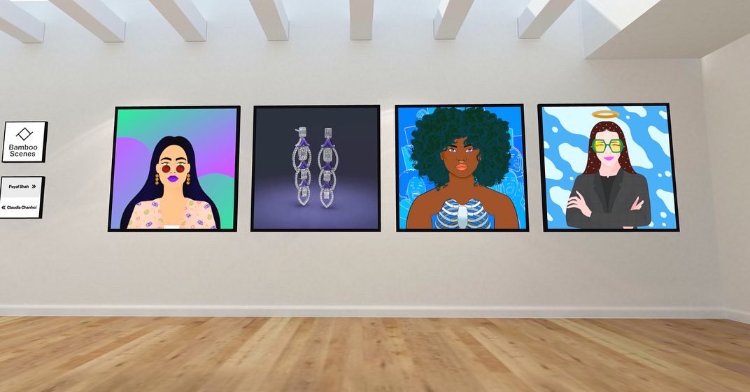 BambooScenes's tweet photo. We actually did it…! 🤯🚀✨ @oncyber_io 

Welcome to “A Woman’s World” - an exhibition celebrating female artistic power in Hong Kong—and the Metaverse. w/ @v_dubl @LDEZEN @brainxeyes | up until 30 April at https://t.co/u3kV9k2btk

#WomenInNFTs #NFTCommunity #NFT #Metaverse https://t.co/LfWVp63yp0