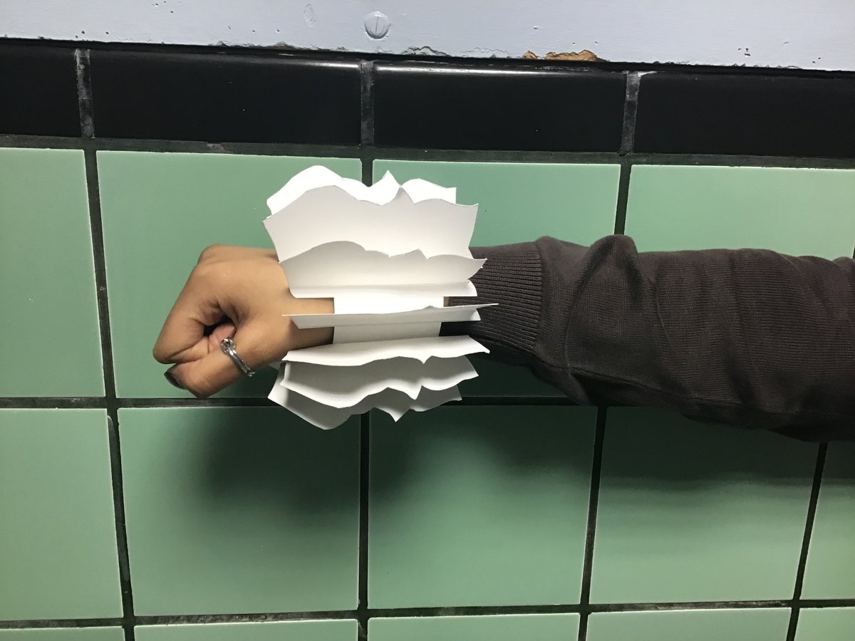 NDHSDesignDept's tweet photo. S2 paper jewellery is looking amazing! More to come next week! #sustainability @ndhsglasgow https://t.co/Q7c1eRmDRM