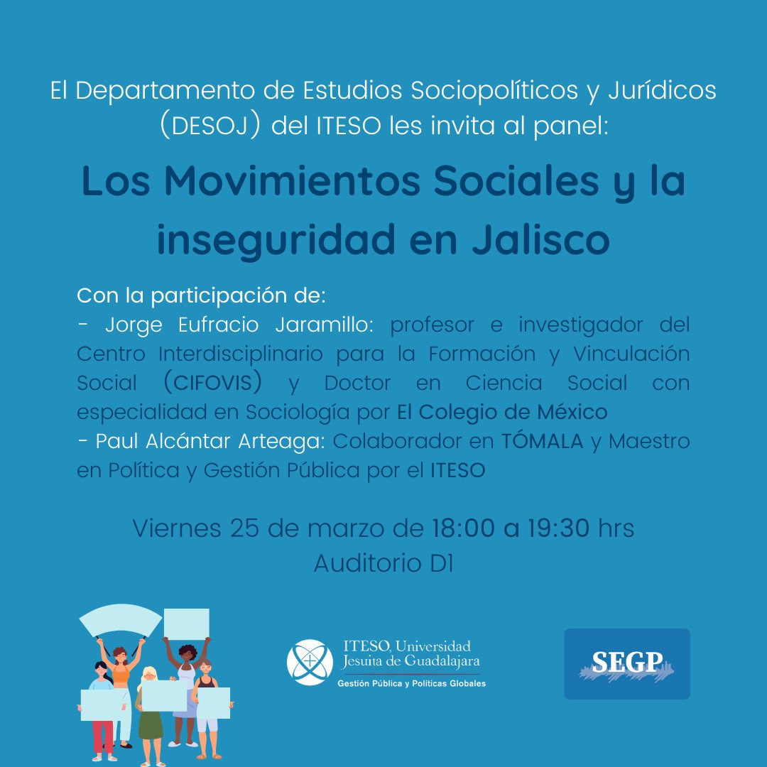 Acompáñanos hoy y mañana a los paneles que abordarán el tema de (in)seguridad en Jalisco.

¡Les esperamos!