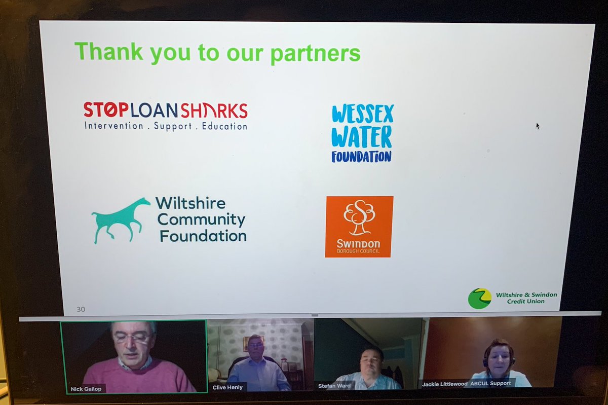 Money4Wilts's tweet photo. Thank you to all our members who joined us online this evening for the WASCU AGM with support from @ABCULCUs and thanks again to our volunteers and supporters who helped enable a successful year! @SwindonCouncil @LoanSharkNews @WiltsCF @wessexwater https://t.co/f2JcOHXqiQ