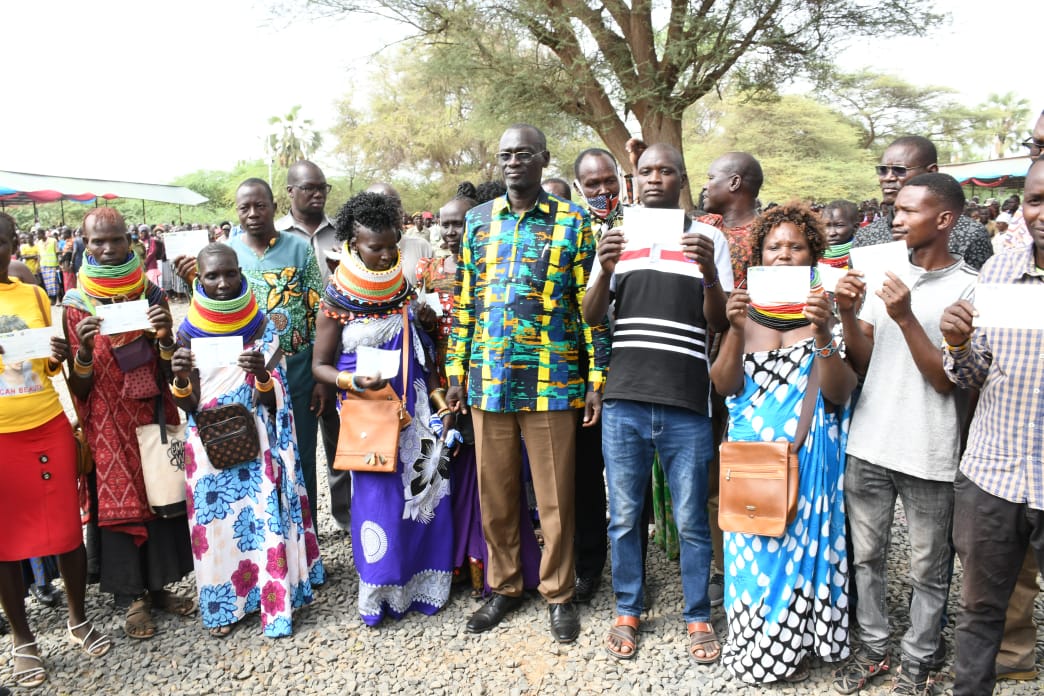 KNCCITurkana's tweet photo. As part of Chamber mandate on championing access to Finance to the Private Sector. Today TCC participated  in the launch and issuance of Turkana County Biashara Fund Loans.The Chamber will role out SYB  trainings under the ILO PROSPECTS patnership to the 3400 beneficiaries. https://t.co/TRk22s01zE
