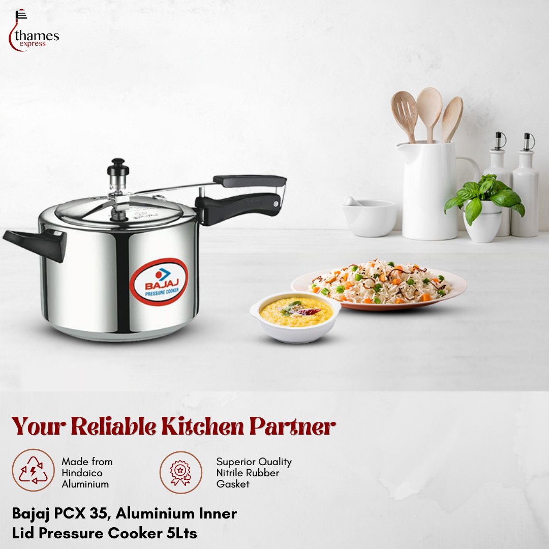 Did you know Bajaj pressure cooker is not only energy efficient but also comes with an automatic cooking feature that also comes with a keep-warm function? thamesexpress.ke/product-catego… #ThamesExpress #Bajaj #pressurecooker #homeappliances #LiveWell