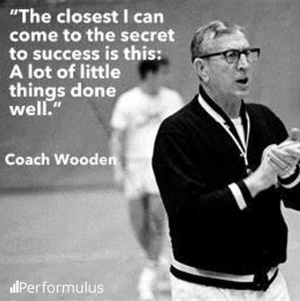 Performulus's tweet photo. Coach Wooden was known for his inspirational messages that were often were directed at how to be successful in life as well as in basketball. 

His secret to success? Doing a lot of small things well, every day - It all adds up. 

#secrettosuccess 
#coach #wooden 
#wineveryday https://t.co/Lm2gMCFOIa