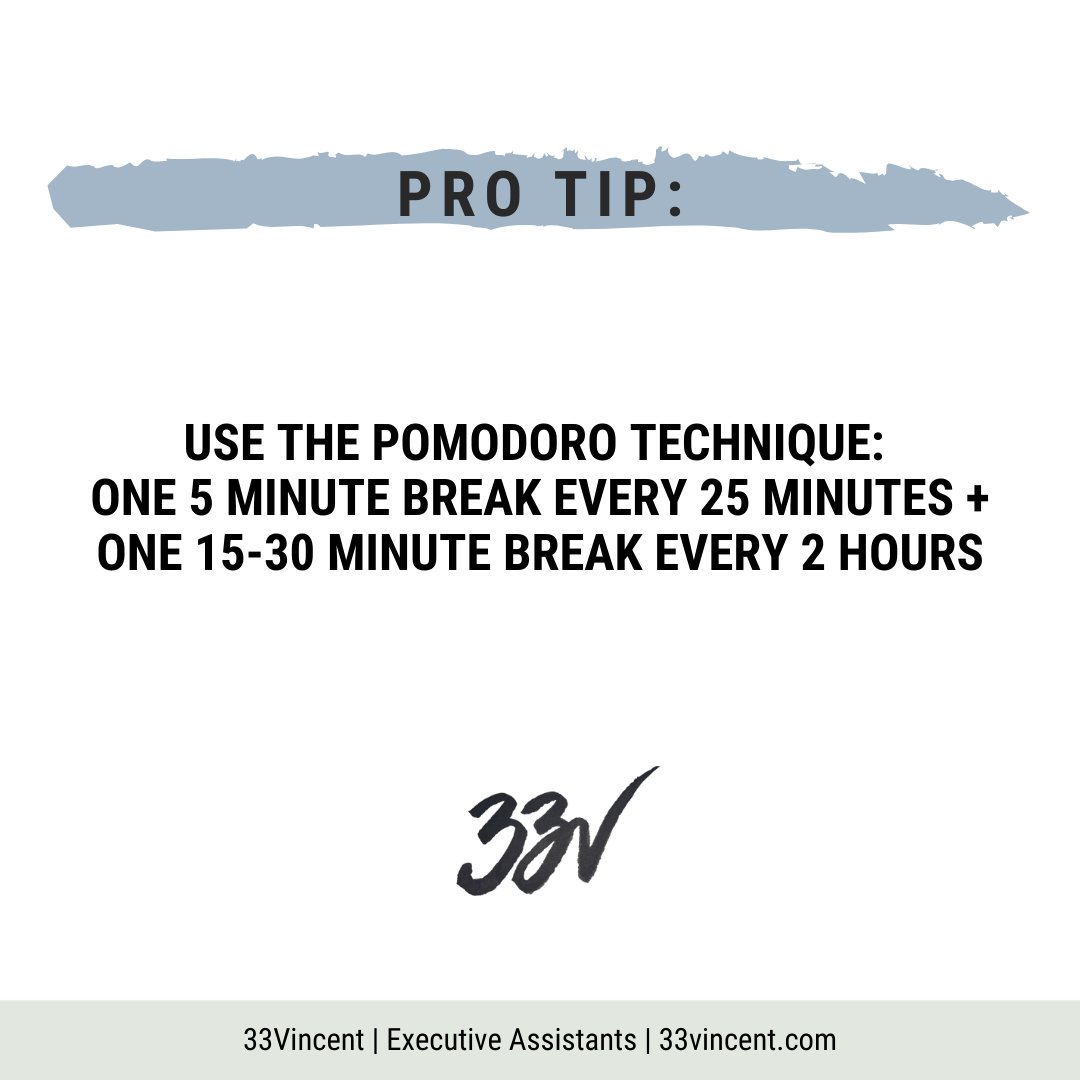 33__Vincent's tweet photo. You're more productive when you take regular breaks. Try out the famous Pomodoro Technique! 

For more great productivity pro-tips, sign up for our newsletters here: https://t.co/PbxtLyGUHL

#productivityhabits #productivityninja  #productivitytips #productivityhacks #33Vincent https://t.co/2Ic202LUuu