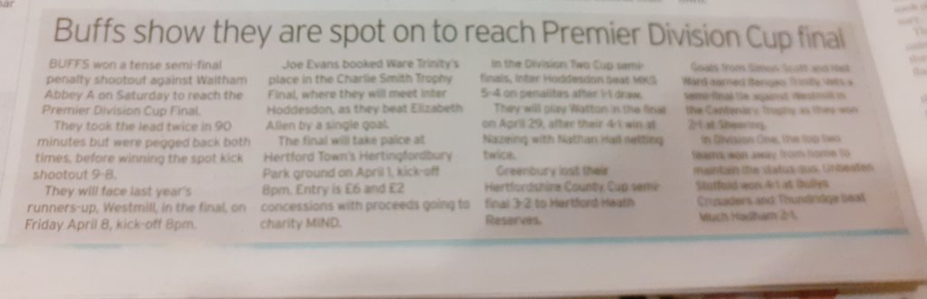 HADFL_Committee's tweet image. This week's @HertsMercury Mercury report.
@buffs_fc @InterHoddesdon @Westmill_FC @MindCharity @Wattonfc @nathanhall @BengeoTrinityFC @StotfoldTown 
@HertfordshireFA #NonLeagueDay #GrassrootsFootball