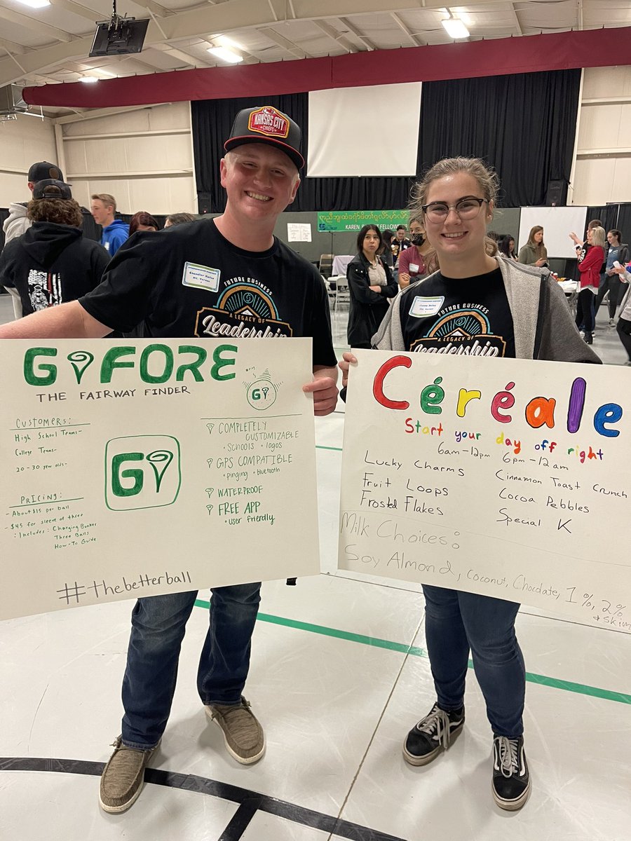 bridgettschmutz's tweet photo. MV FBLA juniors Chandler and Jenna knocked it out of the park at the Entrepreneurship workshop hosted by Drury SIFE today! Chandler’s group won best overall product.  @MVHighSchool https://t.co/G3uT1x3PLf