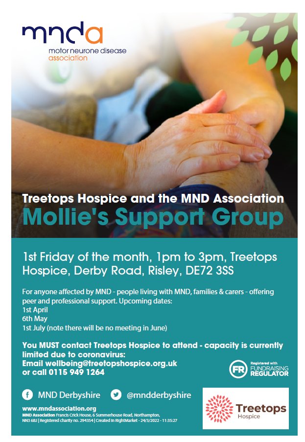 The next meeting of Mollies Support Group is Friday 1st April, further details below: