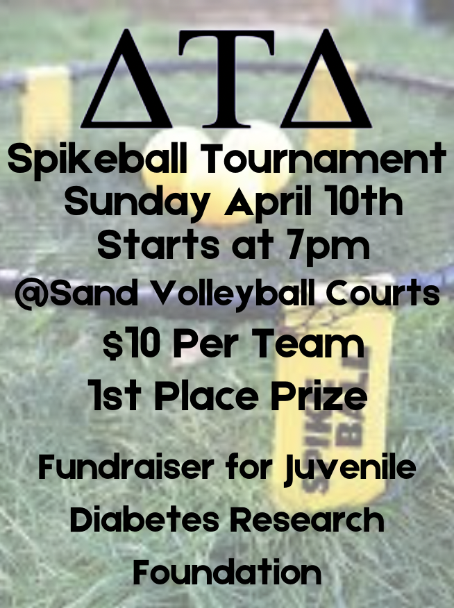 RMU_Delts's tweet image. Delt Spikeball Tournament!!! Get a team together and help raise money for JDRF!!!