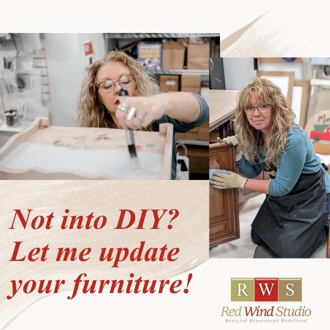 Redwindstudio's tweet photo. Buying materials, watching tutorials, spending the time to prep and finish a piece, it all adds up! DIY is not for everyone or not always possible. I would love to chat with you about how I can bring new life to your favourite piece of furniture. Shoot me a message! https://t.co/OdStttl3Gx