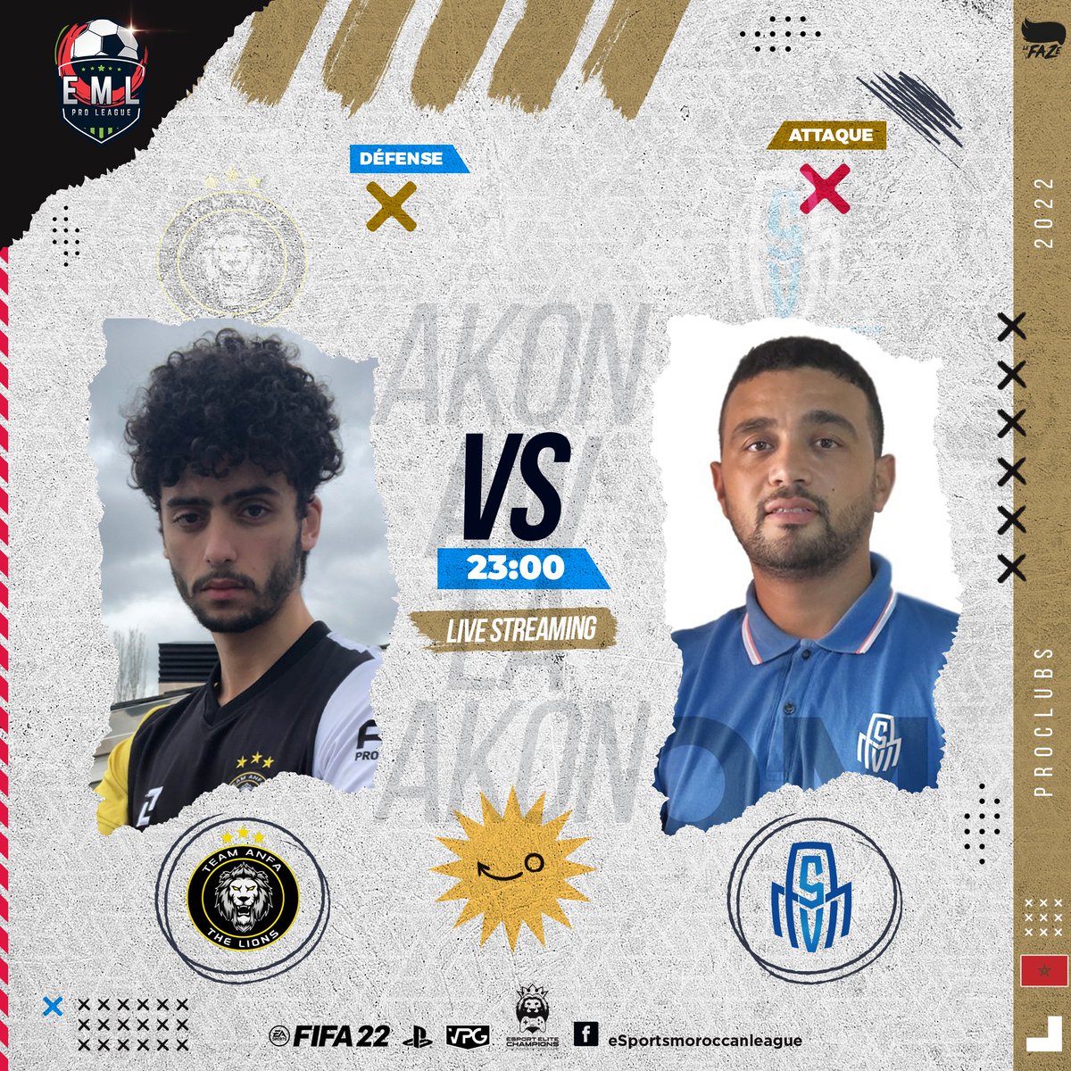 The EML ProLeague opening game is  <a href="/ANFAeSports/">TEAM ANFA 🦁</a> 🆚 <a href="/EsportVms/">VMS Esport</a> .

Anfa eSports the winner of VPG Africa confederation cup last year will start his journey by facing the title contender VMS eSports.

Game time : 23h00 GMT+1
Twitch : VPG_EML

#EML_PROLEAGUE #ESPORT_ELITE_CHAMPIONS