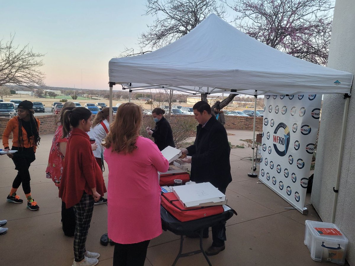 Thank you to Texoma ENT &amp; Allergy for sponsoring this morning's pop up event at <a href="/KirbyWFISD/">Kirby Middle School</a>.  The staff was served breakfast pizza, scones, hot chocolate and coffee.  Thank you to all of our amazing #PIEPartners who make these events possible.