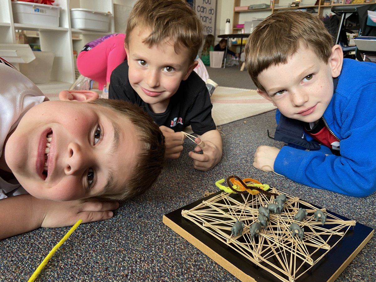 IHPSSpanish's tweet photo. We’ve had the best time integrating STEM into Spanish this week! We’ve been singing the song “Diez elefantes se balanceaban” and were challenged to make a web that held 10 elephants. ¿Cuántos elefantes se balanceaban? ❤️🐘🕸 A big GRACIAS to @monica_dawkins. #IHPromise #EpicIHPS https://t.co/HoNBWTG1F0