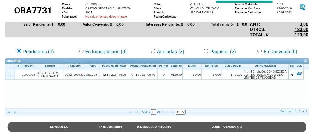 leonja01's tweet photo. @MunicipioQuito @DEFENSORIAEC @multas_transito  indicarme con quien debería dirigirme tengo multas de mi vehículo  robado del municipio de quito https://t.co/lRfzw04EFD