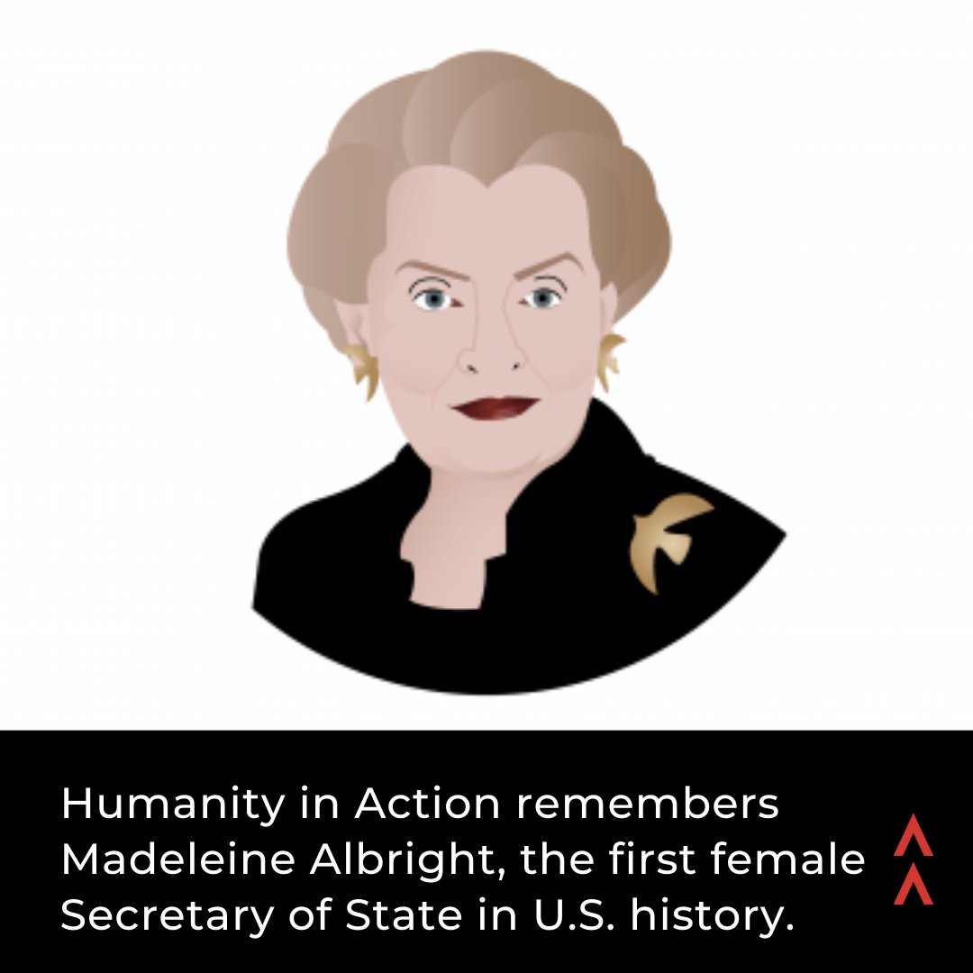 HumanityAction's tweet photo. In 2019, Madeleine Albright joined #HowToFixDemocracy to share her view that the 1% is anti-democratic, tell a story about how cassette tapes helped lead to martial law in communist Poland... and much more. Watch the episode at https://t.co/1bbp1AWpan. https://t.co/zlNZMTV13N