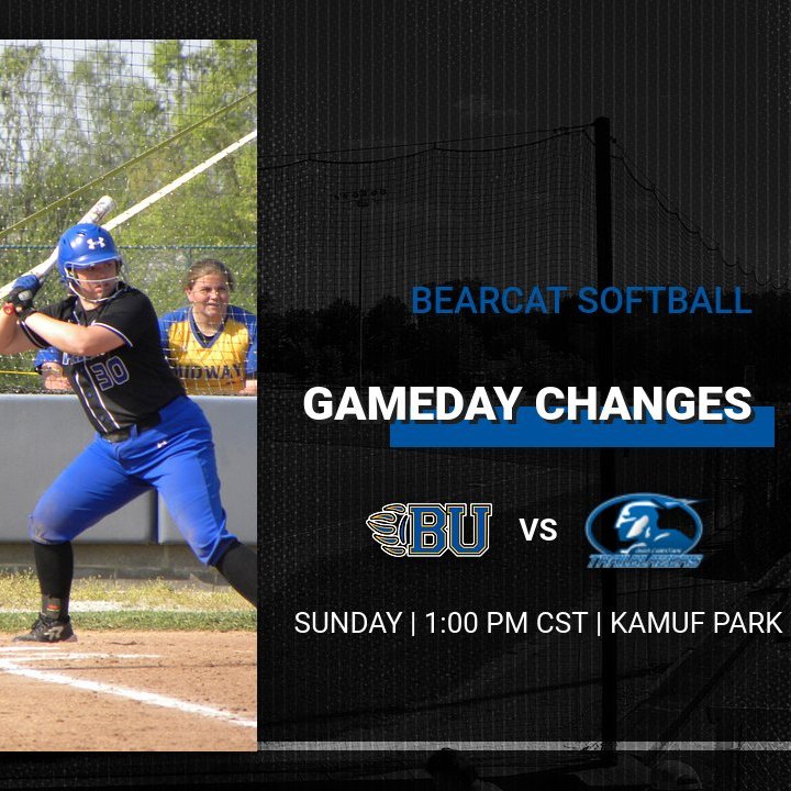 Game Updates... tomorrow's games against Ohio Christian have been moved to Sunday at 1:00 CST at Kamuf Park.