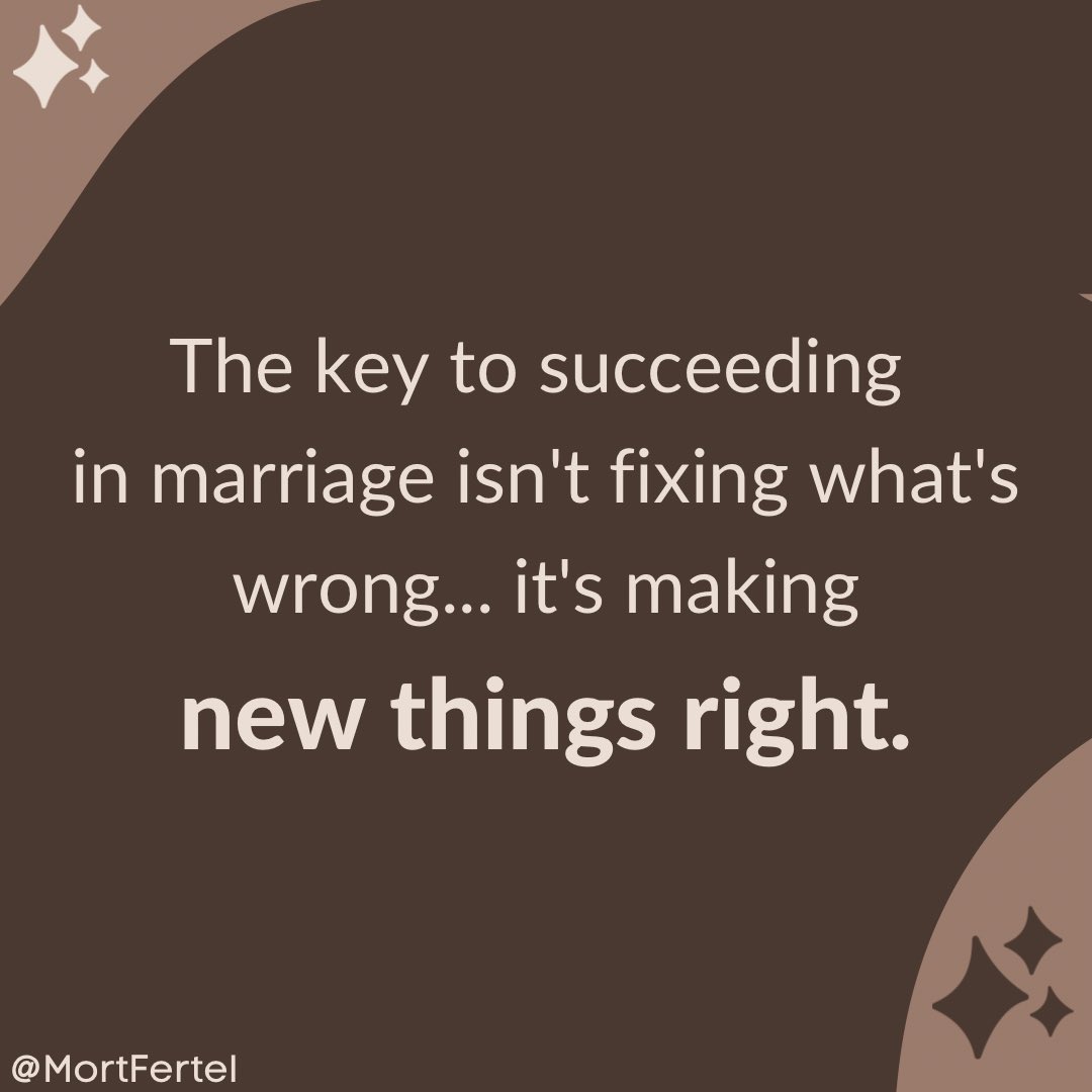 mortfertel's tweet photo. Make new things right. 
.
#marriage #relationship #divorce #mentalhealth https://t.co/TLbKPkJzYO