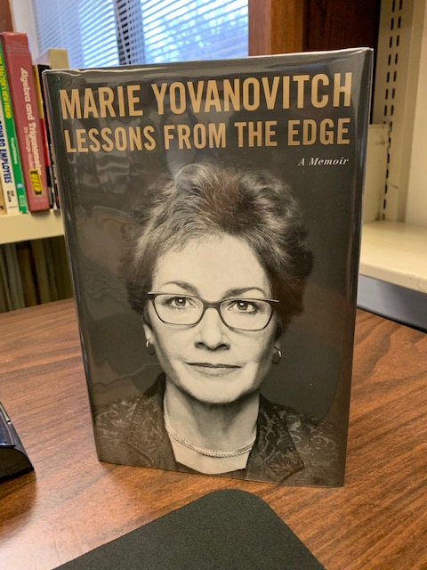Abruptly recalled from her post in Ukraine, pulled in the the impeachment inquiry of President Trump amid chaos  and pain. Yovanovitch stayed true to herself and reclaimed her narrative.  New Book. Available for check out.