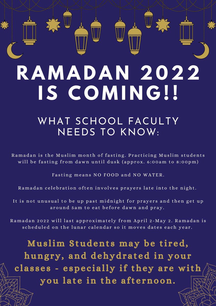 Muslim Holiday coming up!! Learn about Ramadan!