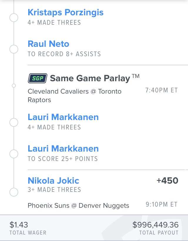 MCbets__'s tweet photo. 🚨Risk $1.43 to win $996k🎟

Needed that maintenance day, cant believe its gonna be THIS easy. 3-day weekend into retirement incomingggggg

Water/Ditch/tail whatever youre feeling. Write up here, happy to be able to add those again, shows its backed up 😉

Lets have some fun ✅ https://t.co/82mVj24COa