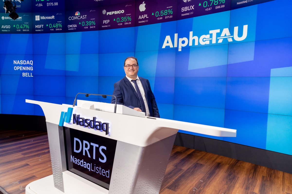 NasdaqExchange's tweet photo. 🧬 @AlphaTauMedical is treating cancer with precision. 

$DRTS focuses on research, development and commercialization of Alpha DaRT (Diffusing Alpha-Emitters Radiation Therapy) for the treatment of solid cancer tumors. #NasdaqListed https://t.co/spjJ42nOML