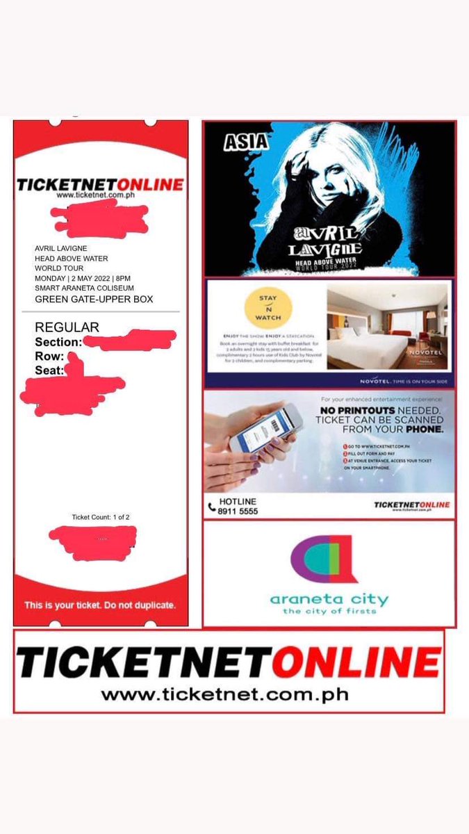 AxieLeaguePH's tweet photo. FOR SALE 2 UPPER BOX SEATS AVRIL LAVIGNE MANILA CONCERT ON MAY 2, 2022 

can be flexi payment/meetup
send me a dm💌

#AvrilLavigneInManila #AvrilManila https://t.co/6Hathr9swj