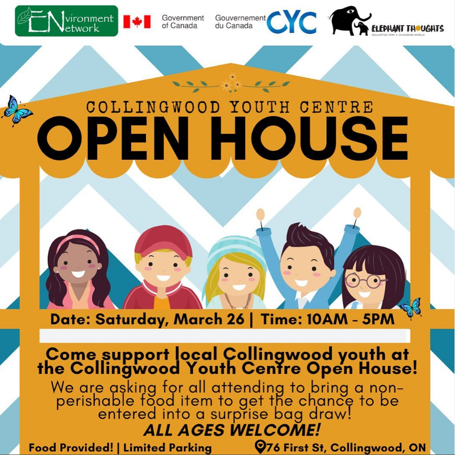 Looking for something to do this weekend? Check out the open house at the <a href="/CollingwoodYC/">Youth Centre</a> to celebrate their new community fridge! Please bring a non-perishable food item with you. #collingwoodyouth #community #collingwood #supportlocal