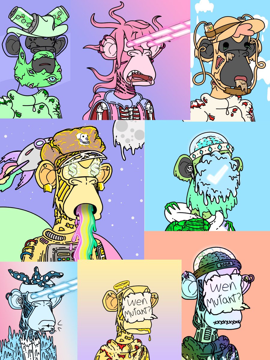 I just wanna dedicate this post with the collage of mutated sodas which will be coming on the end of Q1. It has not been an easy journey for the community, especially for our Devs &amp; Mods. Special shout out to <a href="/Jingles_nft/">Jinglesnft.eth</a> for grinding hard for the mutation to be happening soon!🙏🏻