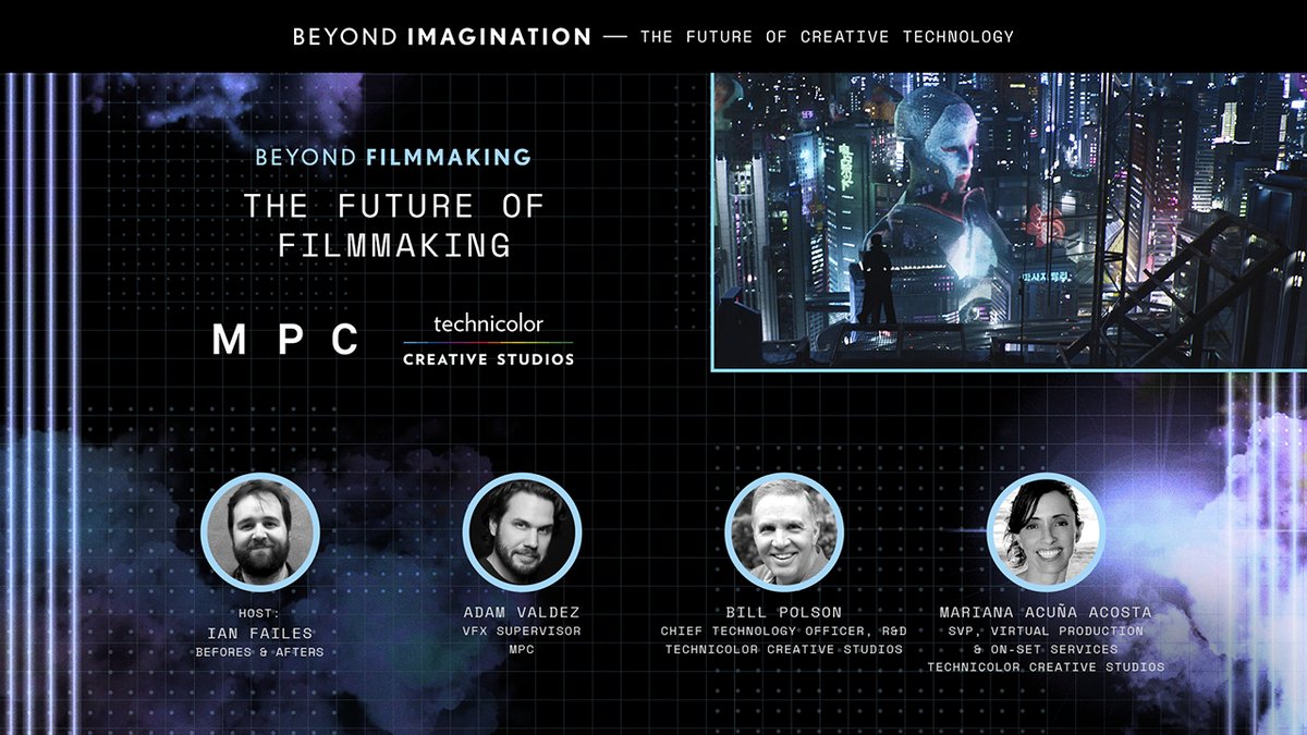 MPCVFX's tweet image. In 15 minutes, we'll be joined by Academy Award winning VFX Supervisor Adam Valdez, Senior Vice President of Virtual Production Mariana Acuña Acosta and Chief Technology Officer Bill Polson to discuss the evolution of VFX.

Tune in to the discussion here: hubs.li/Q016G1050