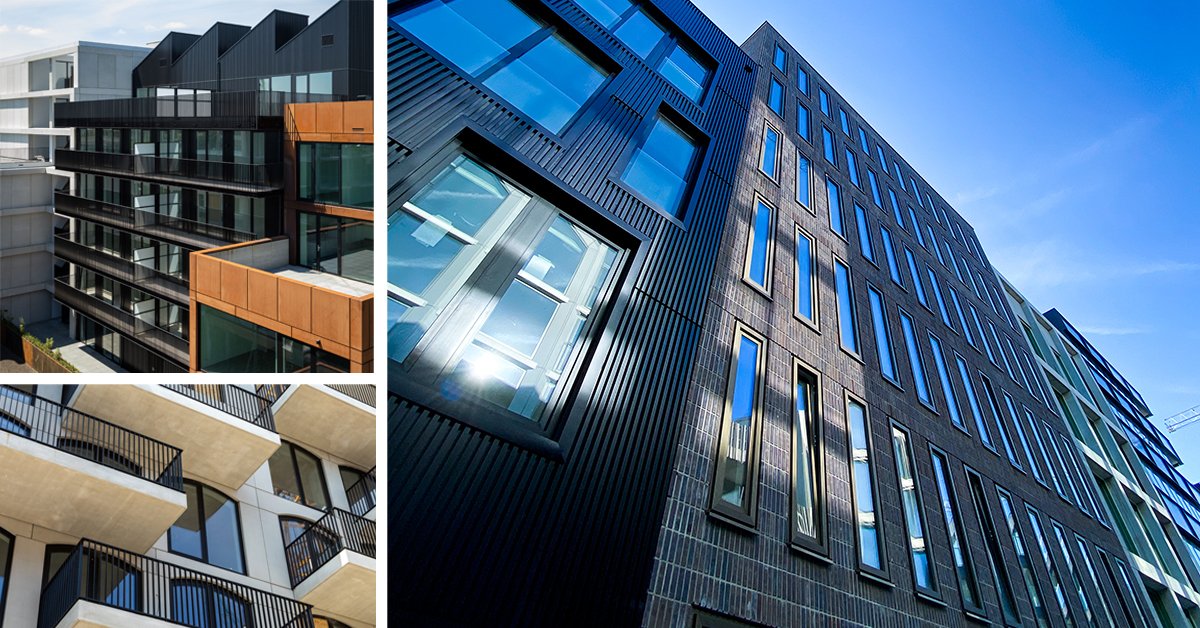 Als referentie aan het industriële verleden van #Oostenburg in #Amsterdam, bouwen we hier 500 appartementen in stoere, robuuste architectuur met een gevarieerd gevelbeeld. Gaaf om het contrast nu al te zien ontstaan! Meer: sowo.kr/xHVMgpNx