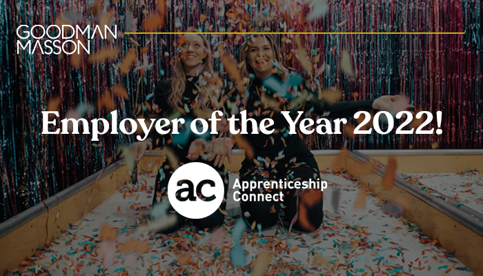goodman_masson's tweet photo. We're excited to announce that we have been crowned Employer of the Year by @ApprenticeshipC

Shout out to all of our amazing apprentices for your hard work &amp; achievements!

Looking for an apprenticeship or know someone who is? Contact us: internalrecruitment@goodmanmasson.com https://t.co/l1hBA4pqPP