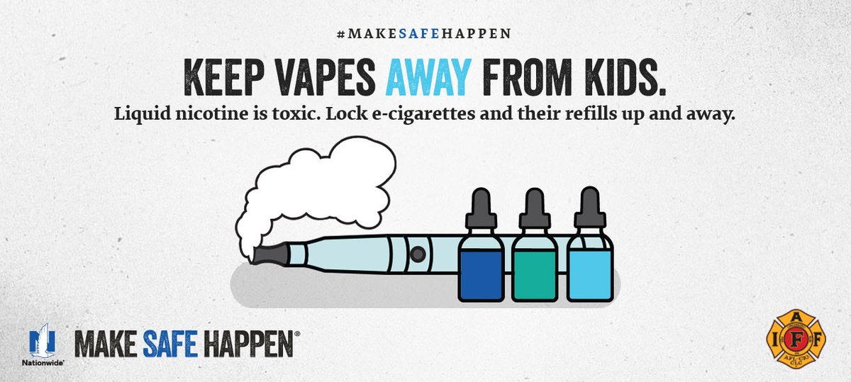 The pretty colors and toy-like shapes of vapes make them seem really cool to kids, but they’re a big poisoning risk. #IAFFSafetyTips #Ajaxfirefighters #ajaxfire