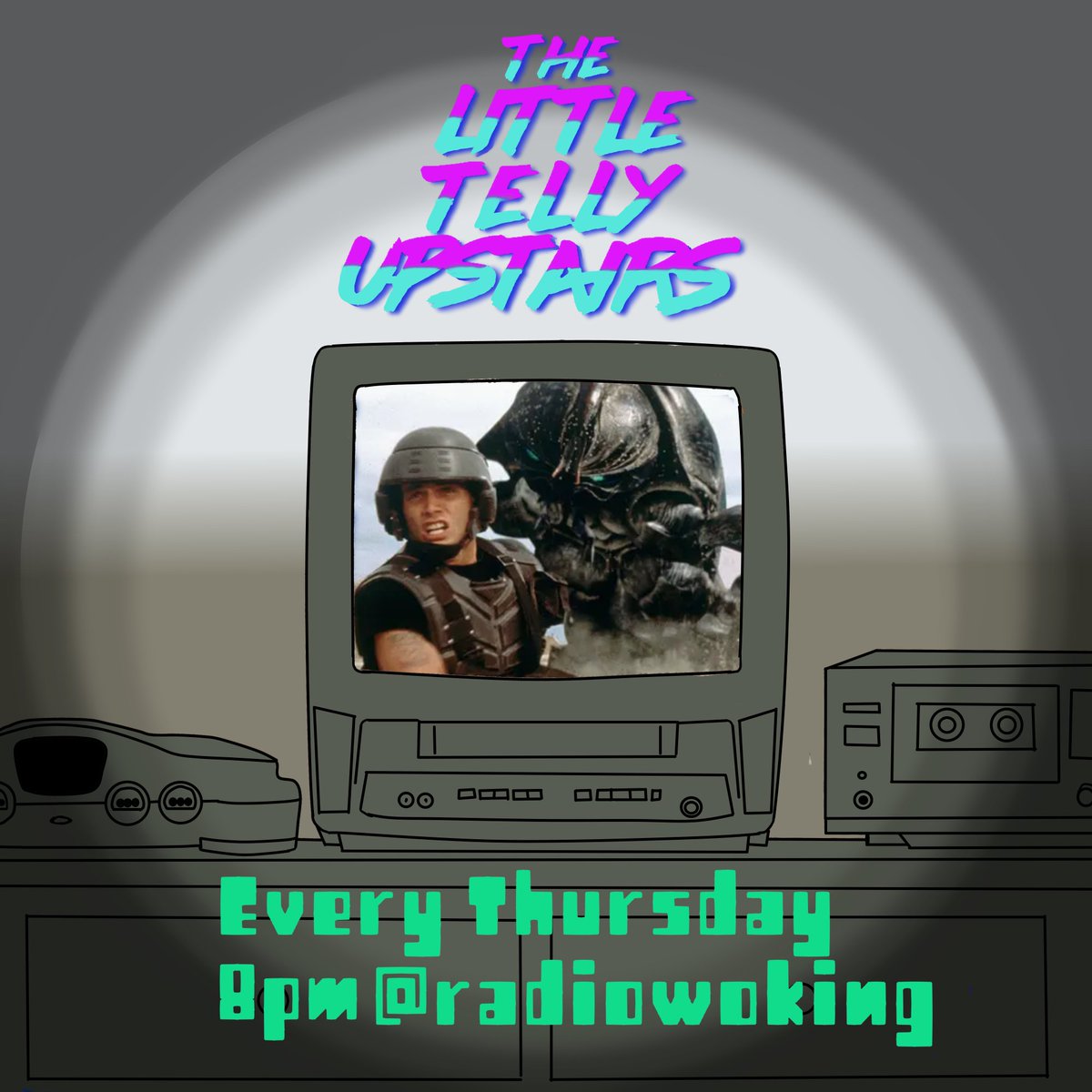 BlockbusterMan's tweet photo. Tonight, live from @radiowoking It's The Little Telly Upstairs!

Episode 20: They Will Win!

A retro retrospective on Starship Troopers, The Godfather's 50th anniversary, and much, much more!

Every Thursday 8-10pm, up on mixcould soon after that x https://t.co/DaU8THJ0Ly