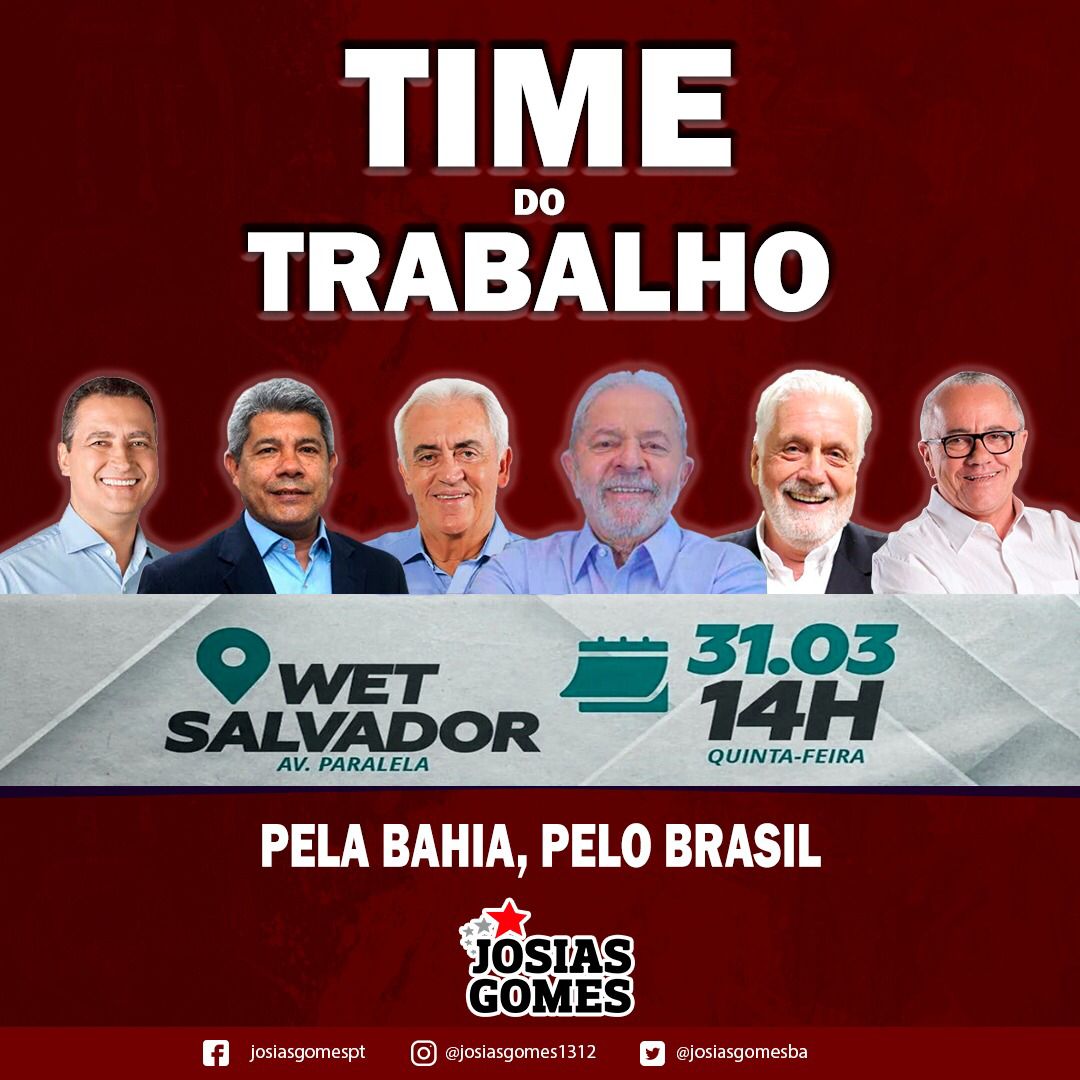 josiasgomesba's tweet photo. Time do Trabalho escalado pra grande vitória democrática e popular
#JosiasGomes #vemcomotimedotrabalho #timedotrabalho https://t.co/1csLhJNjl5