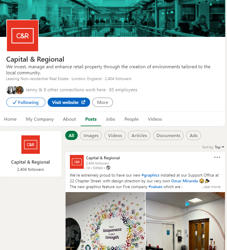 CapRegPLC's tweet image. To see day to day updates on the people and operations of Capital and Regional head to our LinkedIn Page below and give us a follow! 

linkedin.com/company/capita…

#LinkedIn
#FollowOurJourney #BeOurGuest