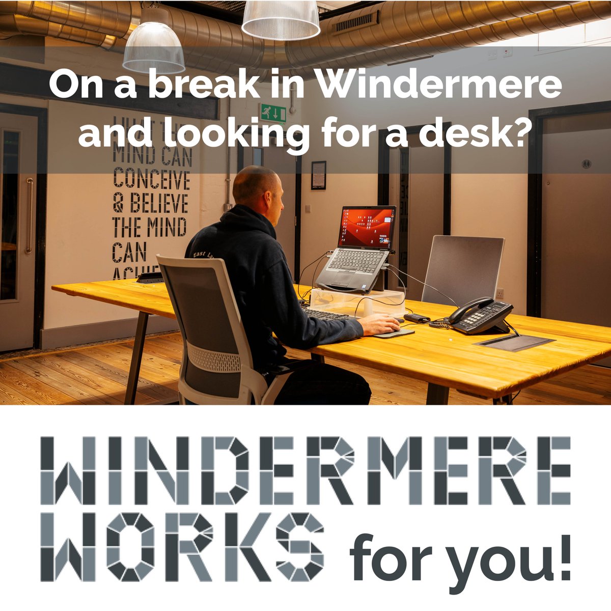 On a short break in Windermere and need a desk for just a day? We have space available - desks can be booked on a single day basis or longer to suit your requirements.

Call: Bill Smith on📞 07766 208082

Email: 📧enquiries@windermereworks.com

#ShortBreak #WindermereWorksForYou