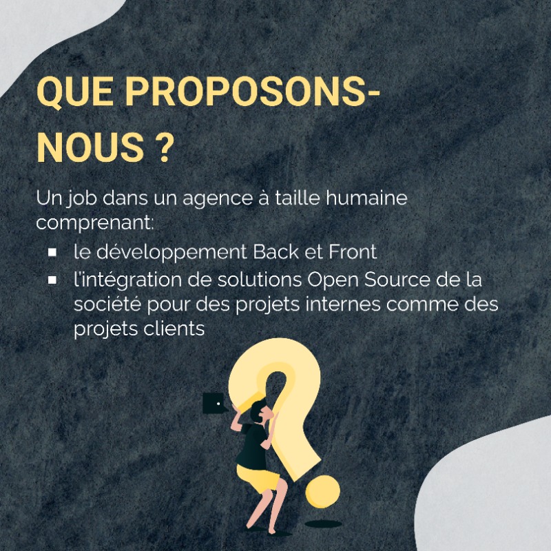 WebdigitAgence's tweet photo. Vous êtes à la recherche d'un emploi ? 

Ça tombe bien, nous recherchons un.e DEVELOPPEUR/SEUSE FULL STACK.

Envois-nous ta candidature avec ton CV !
#recrutement #job #emploi #travail #motivation #business #offredemploi