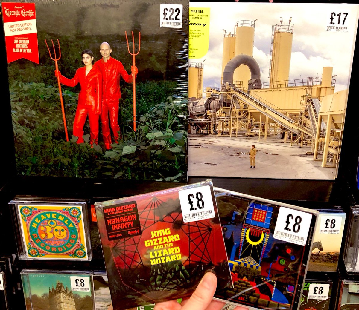 ⚡SPOTLIGHT ON @heavenlyrecs ⚡ We have tons of amazing titles in our Heavenly Recordings promotion in-store now! @kinggizzard @mattielworldwde @Pipblom @CHAIofficialJPN @stealingsheep @audiobooks_hq and loads more! #gettofopp