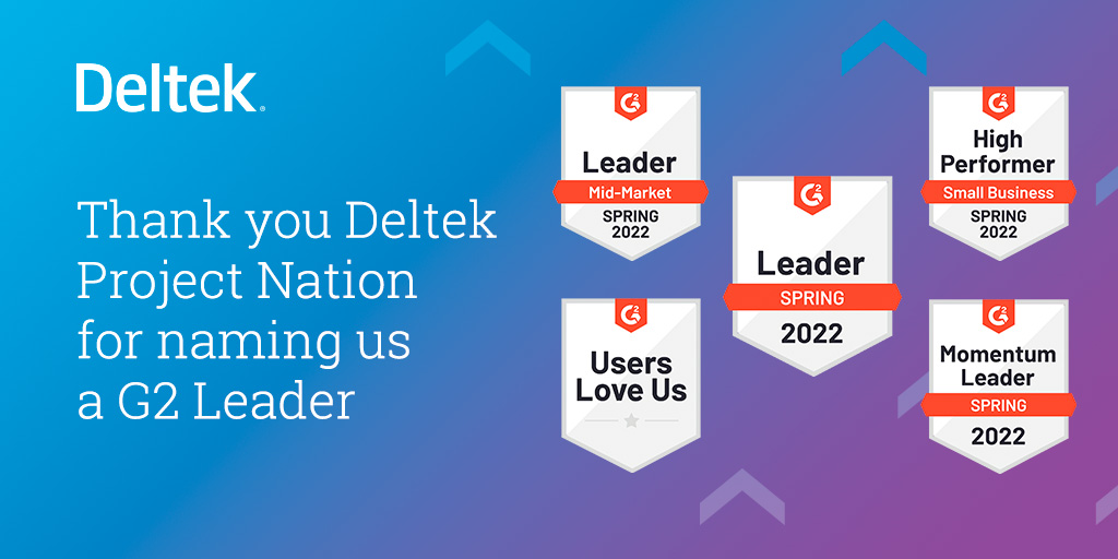 We did it again 🎉 Deltek has been ranked a <a href="/G2dotcom/">G2</a> Project-Based ERP Leader for the sixth consecutive quarter!

We couldn’t have accomplished this without the valuable feedback from our incredible customers 💙 Thank you #DeltekProjectNation!

ow.ly/JwyX30sfln5