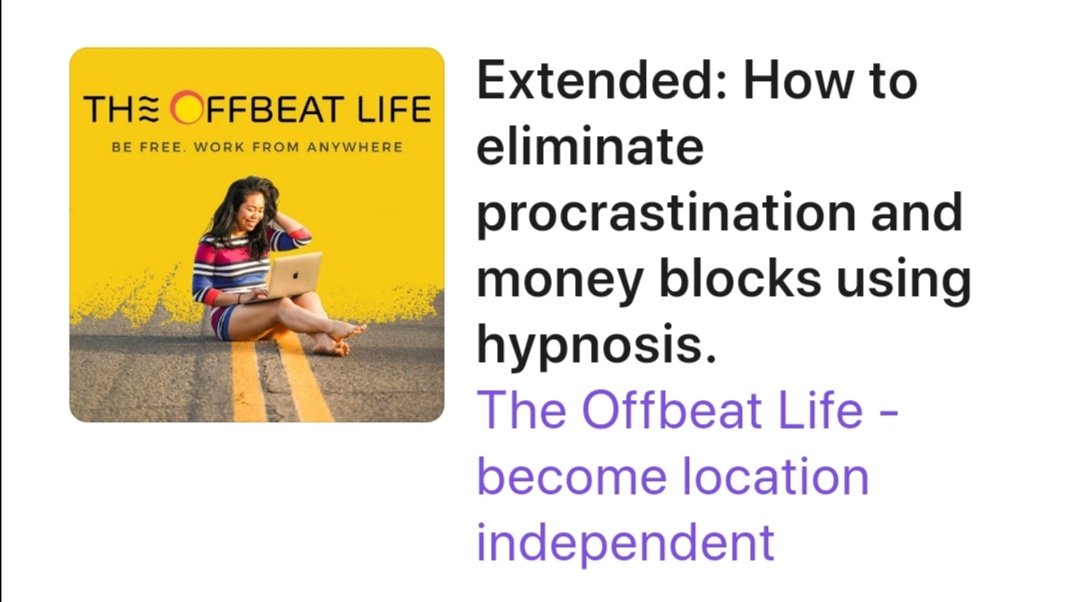 My extended podcast episode with The Offbeat Life has just gone live talking about procrastination, money blocks and how to eliminate them as a creator! 🧠⚡  

Click play 👉 podcasts.apple.com/us/podcast/ext…