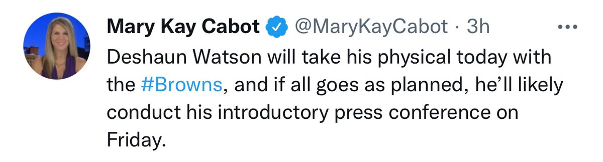 #Brownstwitter let me know what questions you want me to ask #Browns Deshaun Watson at the press conference.