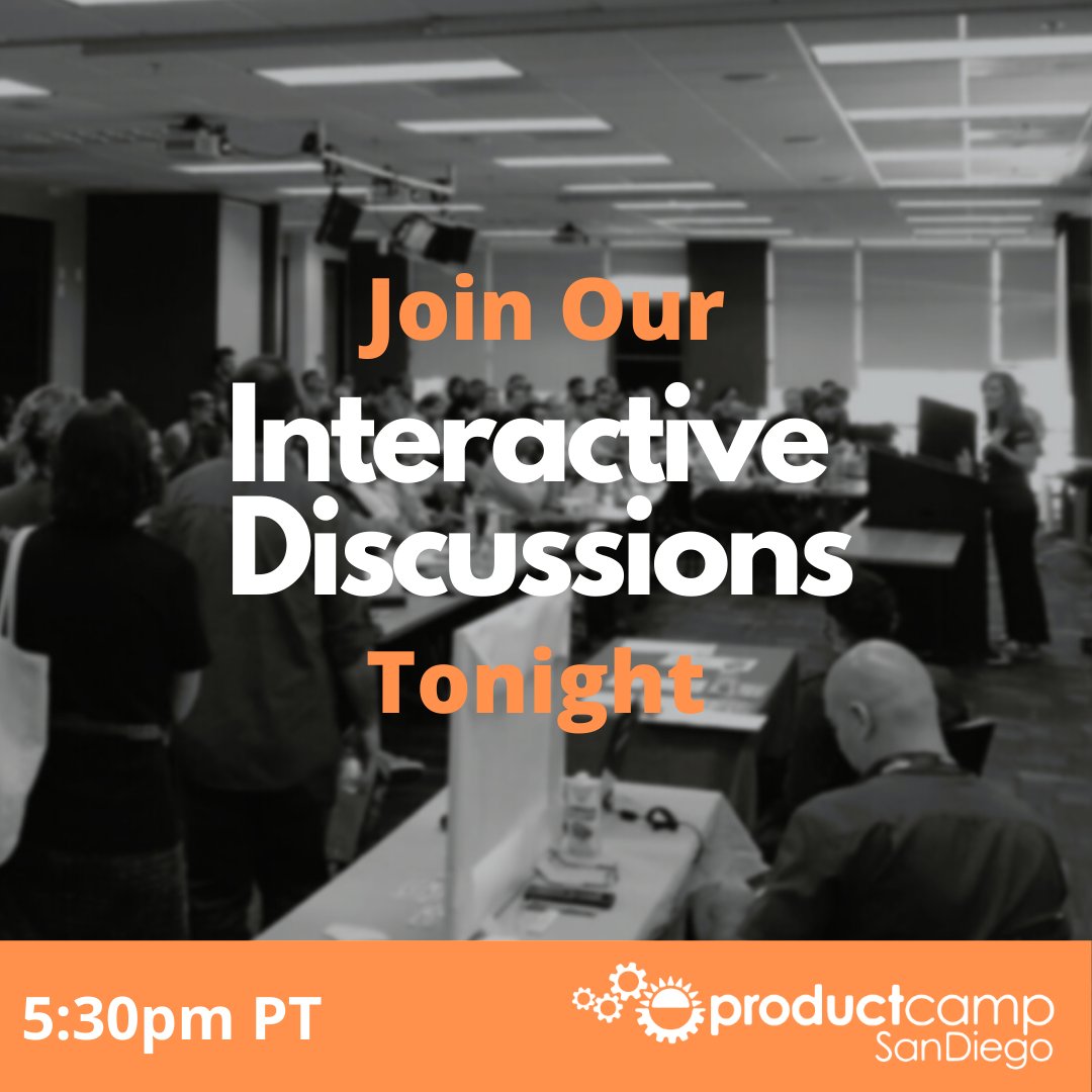 Join our interactive discussions!

Our sessions will focus on navigating collaboration issues with teams and departments and the different frameworks for solving problems.

Plus, we will announce the winner of the raffle!

Register Here: bit.ly/3i5NgGC

#ProductCamp
