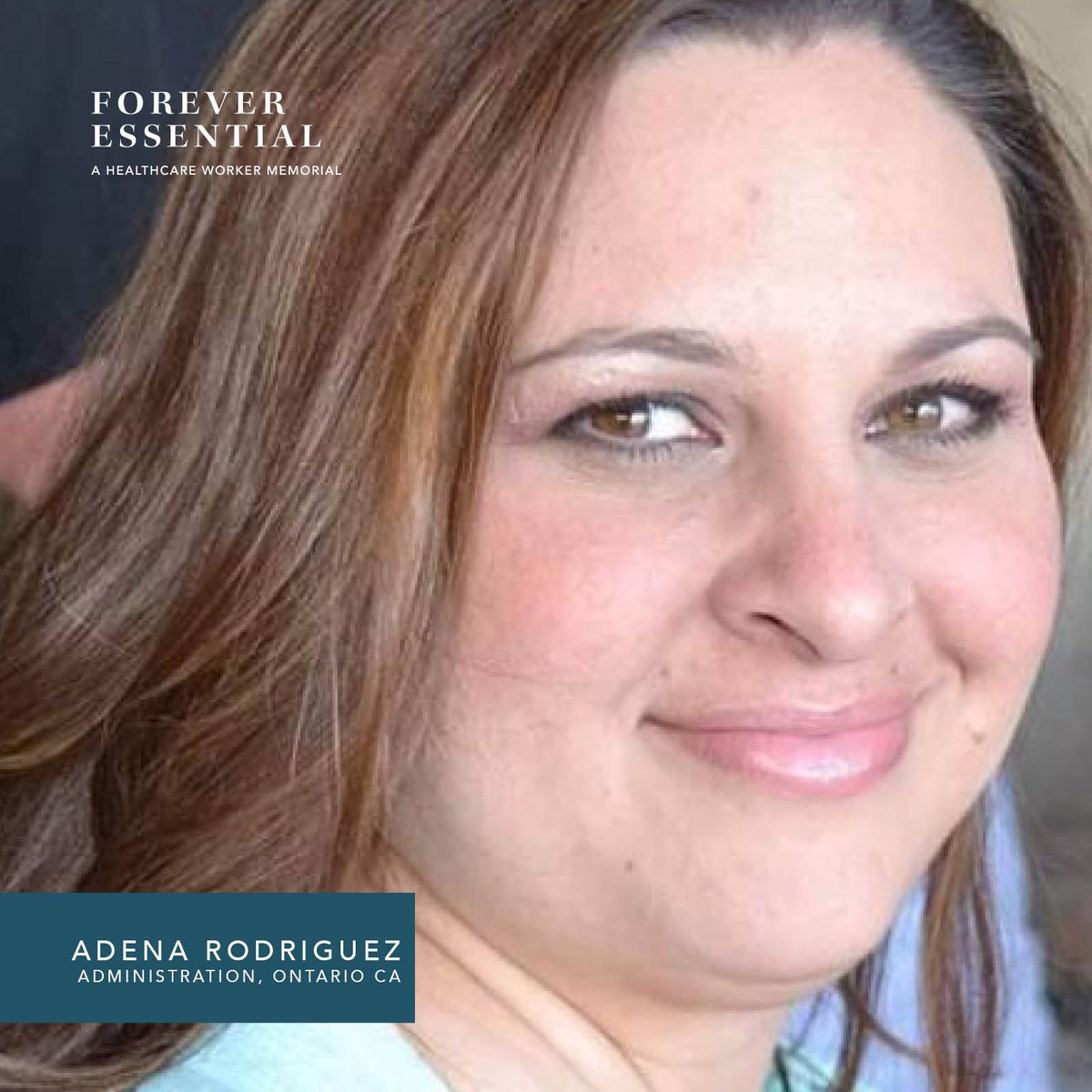 freveressential's tweet photo. Adena touched the lives of everyone around her with her kindness and compassion. She was a committed mentor to many caregivers at her job. Adena was 45 and leaves behind her husband and four children who were the center of her life. #ForeverEssential https://t.co/ezkzqUhcCl
