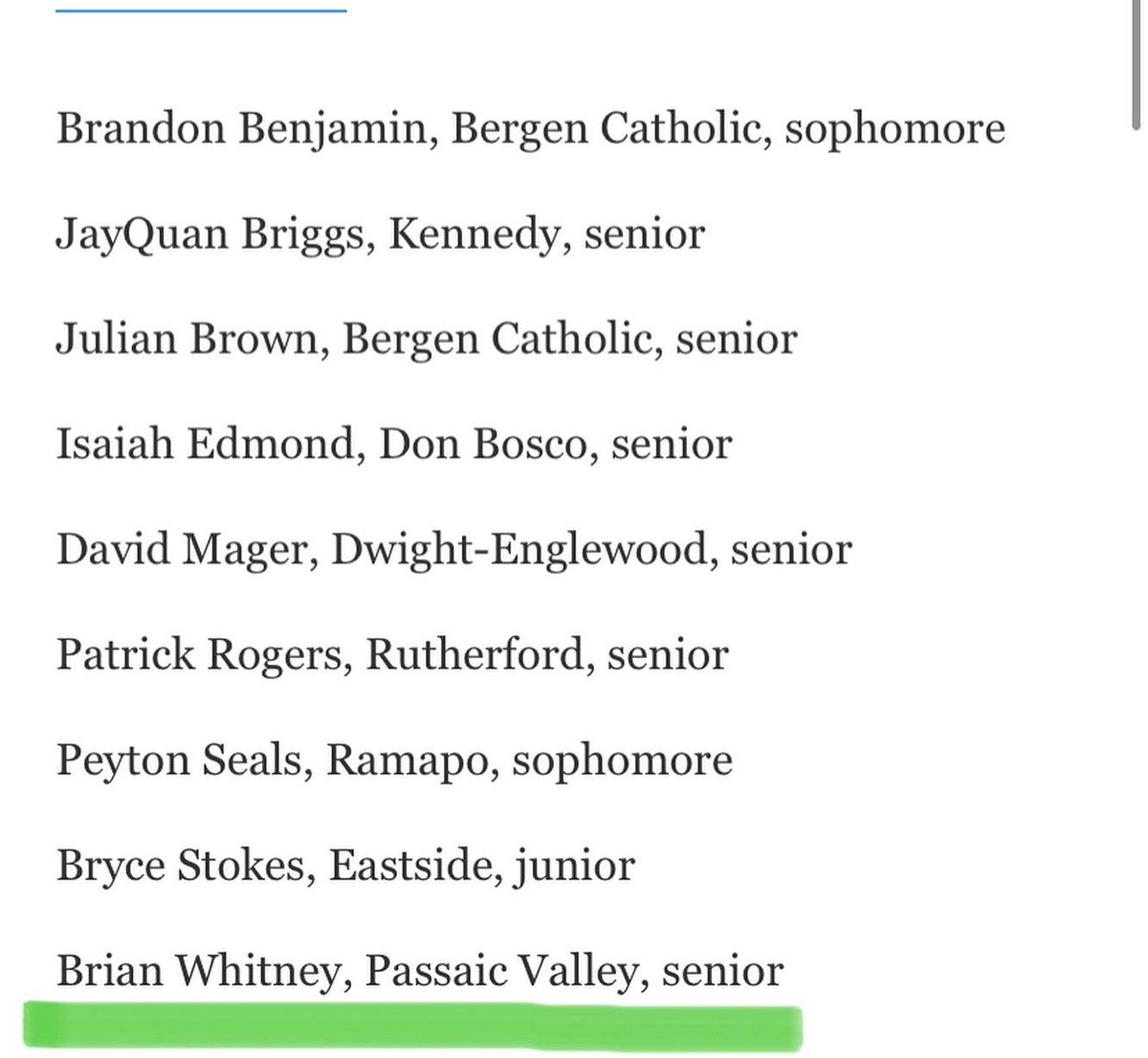 Senior @brianwhitney5 made the 2022 North Jersey All-Group team &amp; scored a total of 1,456 career points! Brian also made the 2022 All-North Jersey team! Way to go Brian! #SwarmUp #Family