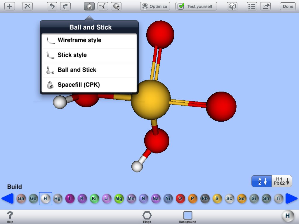 “3D Molecules Edit &amp; Test” allows to build, manipulate 3D molecular models of any compound.
Features:
- different kinds of visualization;
- #3Dprinting;
- the "Test yourself" mode allows #students to check their knowledge of the 3D structure of molecules: apple.co/1aB0wgN