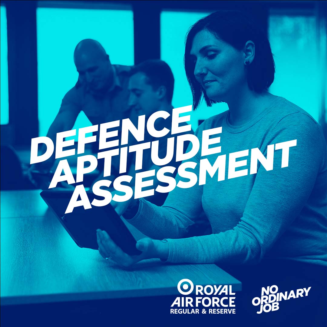 Everyone in the RAF must sit the Defence Aptitude Assessment before joining the force. It is made up of six parts and each section is timed. If you’re looking to apply, take the mock test today: bit.ly/3IByFxA