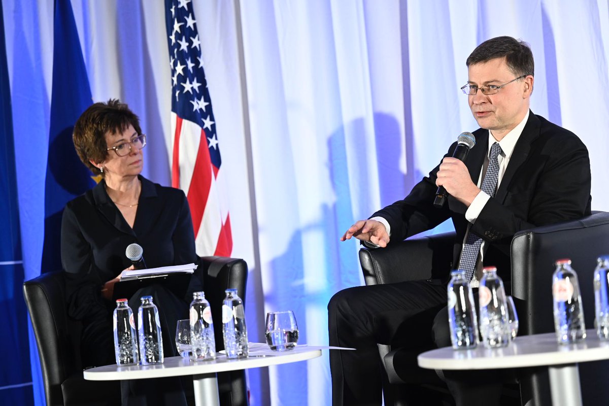 Executive Vice-President <a href="/VDombrovskis/">Valdis Dombrovskis</a> shared policymakers are looking for tangible results and stressed the importance of stakeholder participation within the Trade and Technology Council. 🇪🇺🤝🇺🇸

#TTC #Transatlantic2022