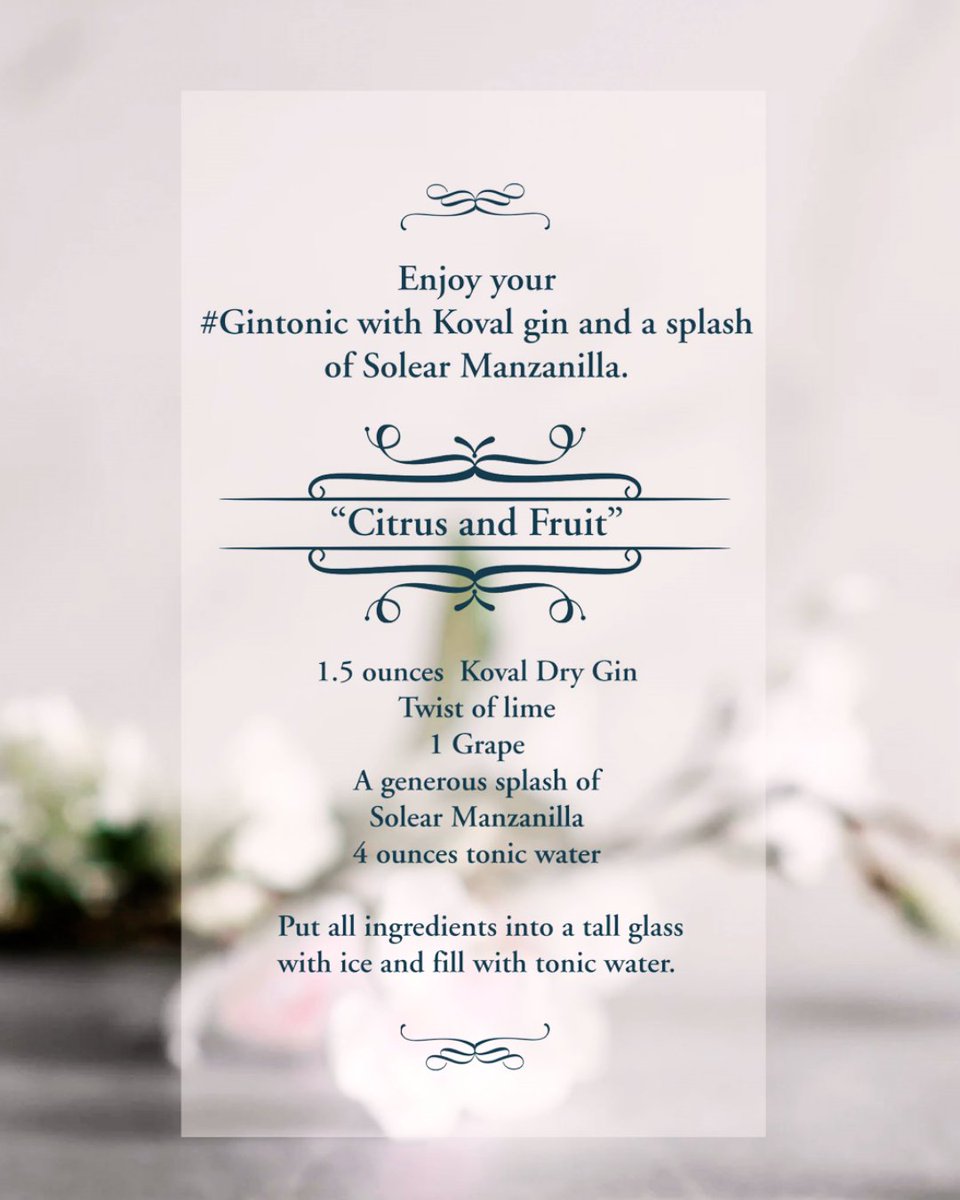 VintegrityWine's tweet photo. It's National Cocktail Day! 🍸
Here's a spectacular ✨Spring Into Gin✨ cocktail featuring KOVAL Dry Gin &amp; a splash of Solear Manzanilla!
Learn more about the Spring Into Gin campaign here → https://t.co/gTFrorHvT7 
#KOVAL #SpringIntoGin #Vintegrity https://t.co/GTb4TX5iGo